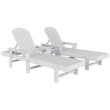 Polytrends Altura Poly Eco-Friendly All Weather Reclining Chaise Lounge with Arms (Set of 2)