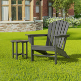Polytrends Altura Outdoor Eco-Friendly All Weather Adirondack Chair with Side Table (2-Piece Set)