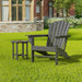 Polytrends Altura Outdoor Eco-Friendly All Weather Adirondack Chair with Side Table (2-Piece Set)