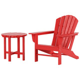 Polytrends Altura Outdoor Eco-Friendly All Weather Adirondack Chair with Side Table (2-Piece Set)