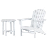 Polytrends Altura Outdoor Eco-Friendly All Weather Adirondack Chair with Side Table (2-Piece Set)