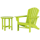 Polytrends Altura Outdoor Eco-Friendly All Weather Adirondack Chair with Side Table (2-Piece Set)