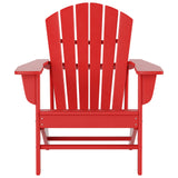 Polytrends Altura Outdoor Eco-Friendly All Weather Adirondack Chair with Side Table (2-Piece Set)