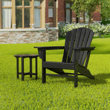 Polytrends Altura Outdoor Eco-Friendly All Weather Adirondack Chair with Side Table (2-Piece Set)