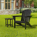 Polytrends Altura Outdoor Eco-Friendly All Weather Adirondack Chair with Side Table (2-Piece Set)