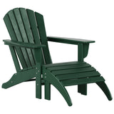 Polytrends Altura Classic Outdoor Eco-Friendly All Weather Adirondack Chair with Ottoman (2-Piece Set)