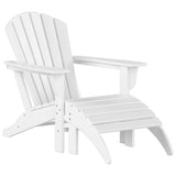 Polytrends Altura Classic Outdoor Eco-Friendly All Weather Adirondack Chair with Ottoman (2-Piece Set)