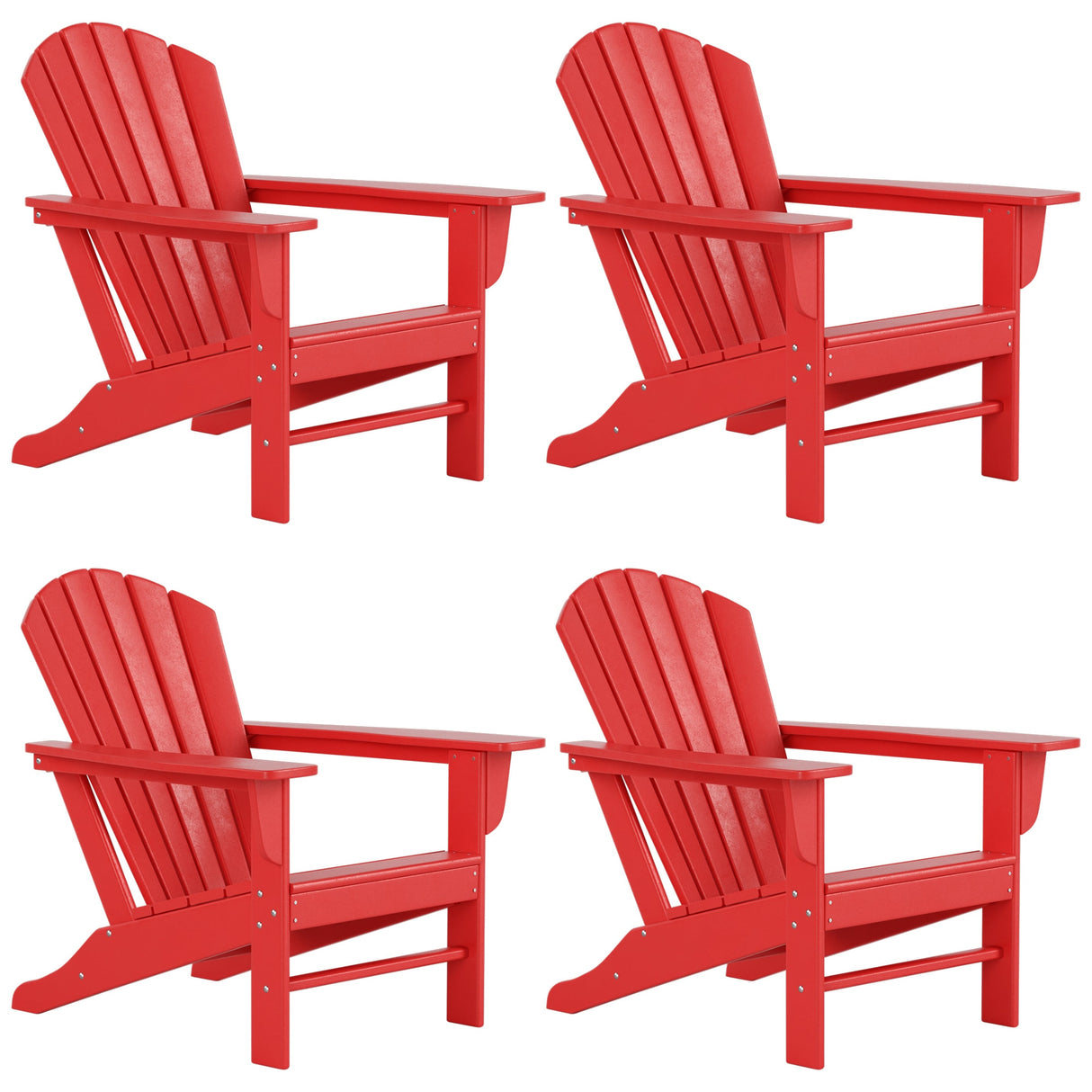 Polytrends Altura Outdoor Eco-Friendly All Weather Poly Adirondack Chair (Set of 4)