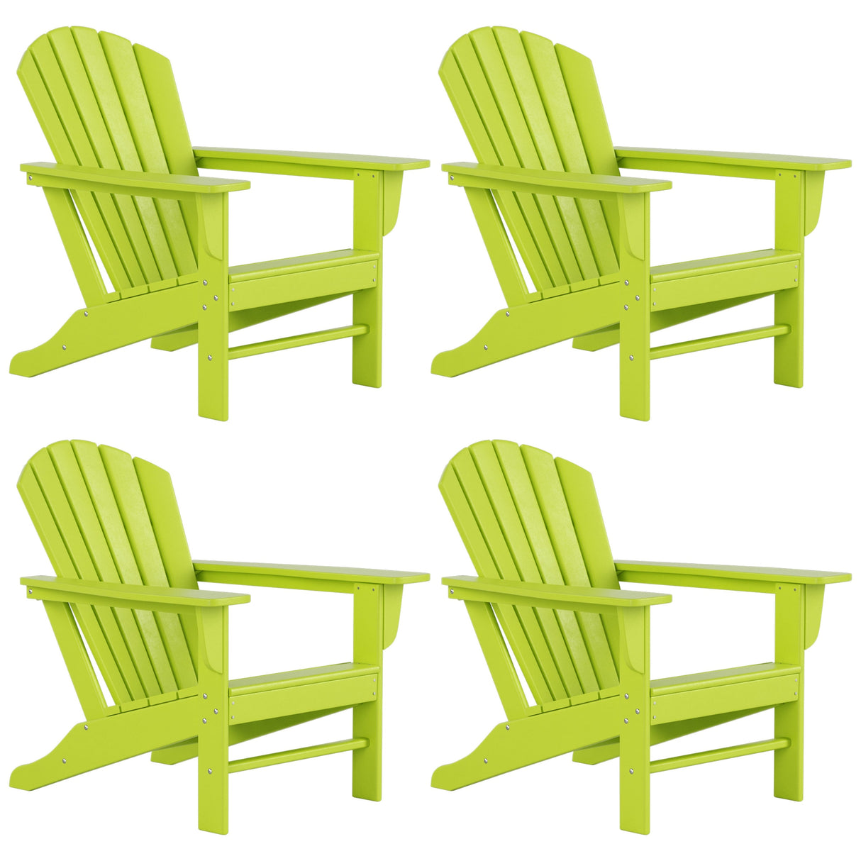Polytrends Altura Outdoor Eco-Friendly All Weather Poly Adirondack Chair (Set of 4)
