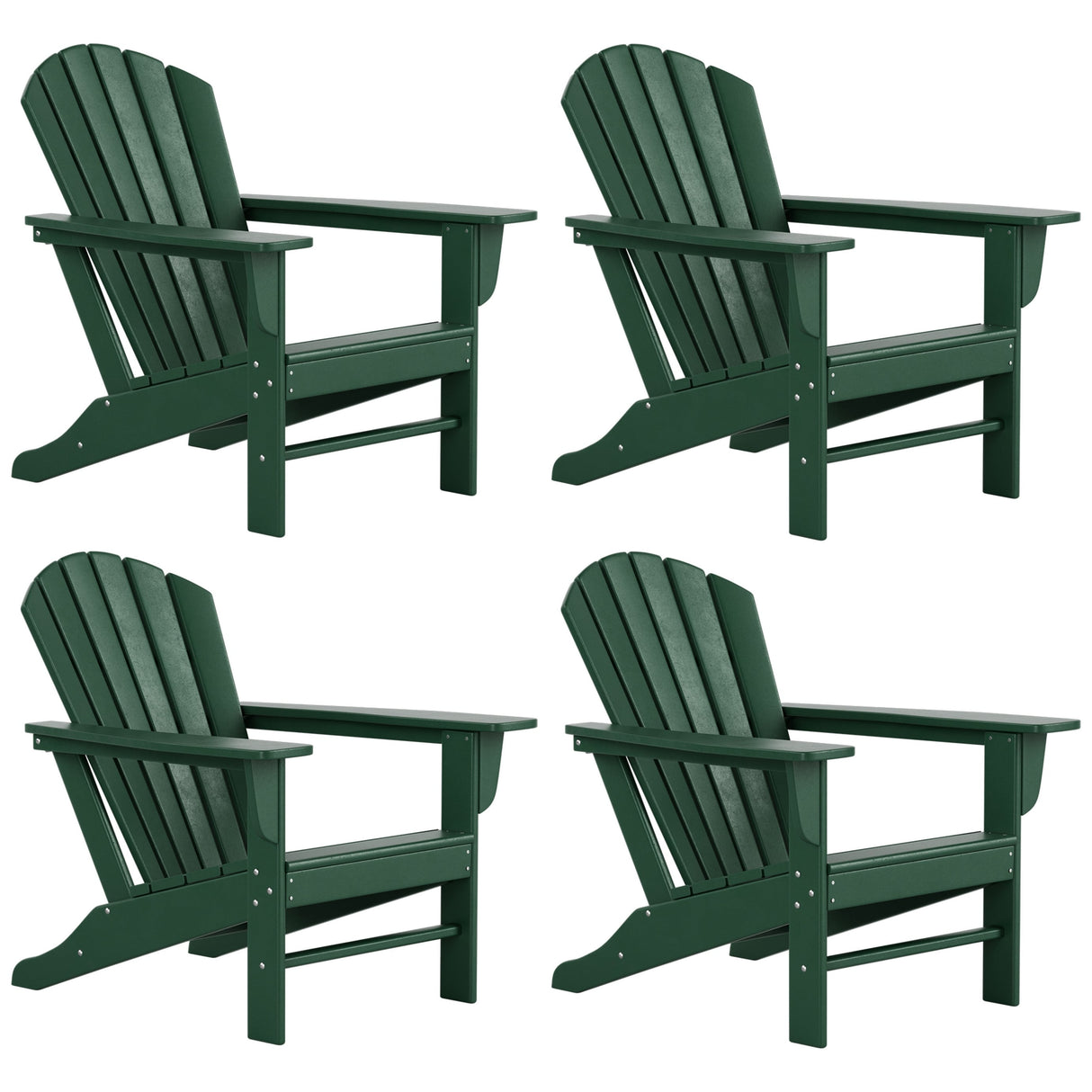 Polytrends Altura Outdoor Eco-Friendly All Weather Poly Adirondack Chair (Set of 4)