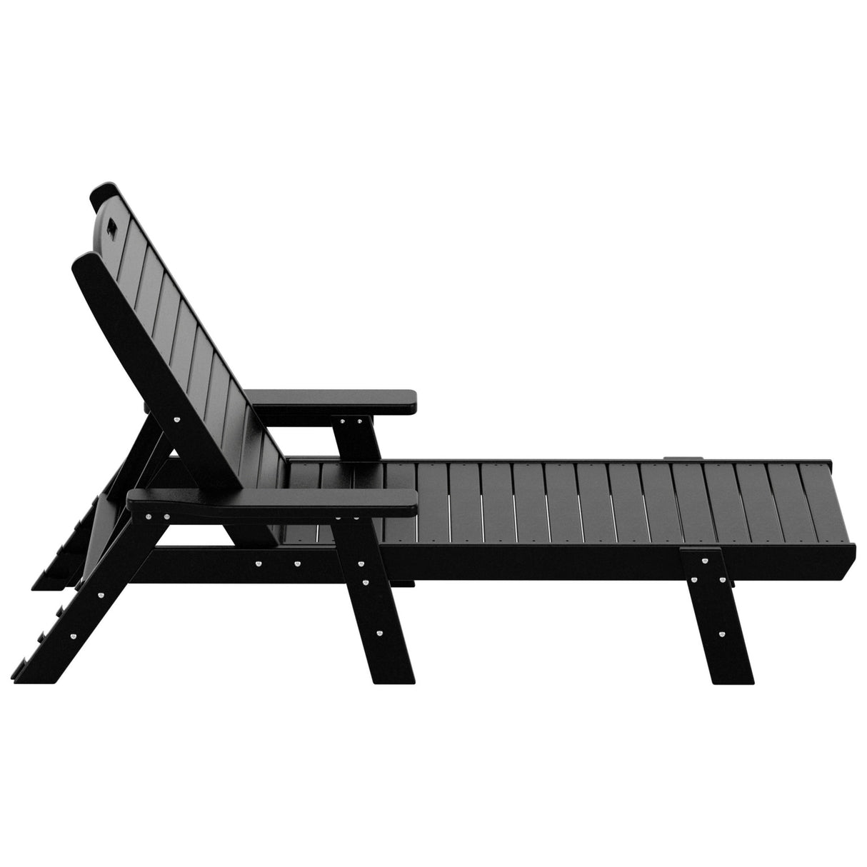 Polytrends Laguna Hdpe All Weather Outdoor Patio Pool Reclining Chaise Lounge (Set Of 2)