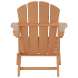 Polytrends Laguna Hdpe All Weather Outdoor Patio Foldable Adirondack Chair With Ottoman (2-Piece Set)