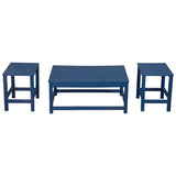 Polytrends Laguna Hdpe All Weather Outdoor Patio Coffee And Side Tables (3-Piece Set)