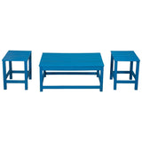 Polytrends Laguna Hdpe All Weather Outdoor Patio Coffee And Side Tables (3-Piece Set)