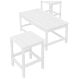 Polytrends Laguna Hdpe All Weather Outdoor Patio Coffee And Side Tables (3-Piece Set)