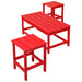Polytrends Laguna Hdpe All Weather Outdoor Patio Coffee And Side Tables (3-Piece Set)