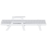 Polytrends Laguna Hdpe All Weather Outdoor Patio Pool Reclining Chaise Lounges With Square Side Table (3-Piece Set)