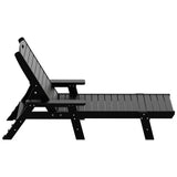 Polytrends Laguna Hdpe All Weather Outdoor Patio Pool Reclining Chaise Lounges With Square Side Table (3-Piece Set)