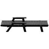Polytrends Laguna Hdpe All Weather Outdoor Patio Pool Reclining Chaise Lounges With Square Side Table (3-Piece Set)