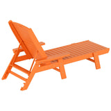 Polytrends Laguna Hdpe All Weather Outdoor Patio Pool Reclining Chaise Lounges With Square Side Table (3-Piece Set)