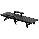 Polytrends Laguna Hdpe All Weather Outdoor Patio Pool Reclining Chaise Lounges With Square Side Table (3-Piece Set)