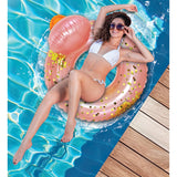 POZA Inflatable Duck Pool Float Tube for Kids and Adults - Rose Gold - 36 inches