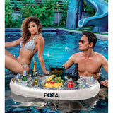 POZA Inflatable USA Flag Floating Cooler with Sparkly Confetti - 39×23 Inch