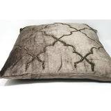 PRINCESS PILLOWS Brown Copper Velvet Hand-Made Bead Work Throw Pillow