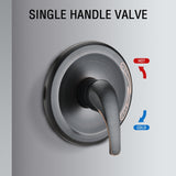 PROOX 8 Inch Rain Shower Head with Handheld Shower System with Slide Bar Soap Bracket Dish Valve Included