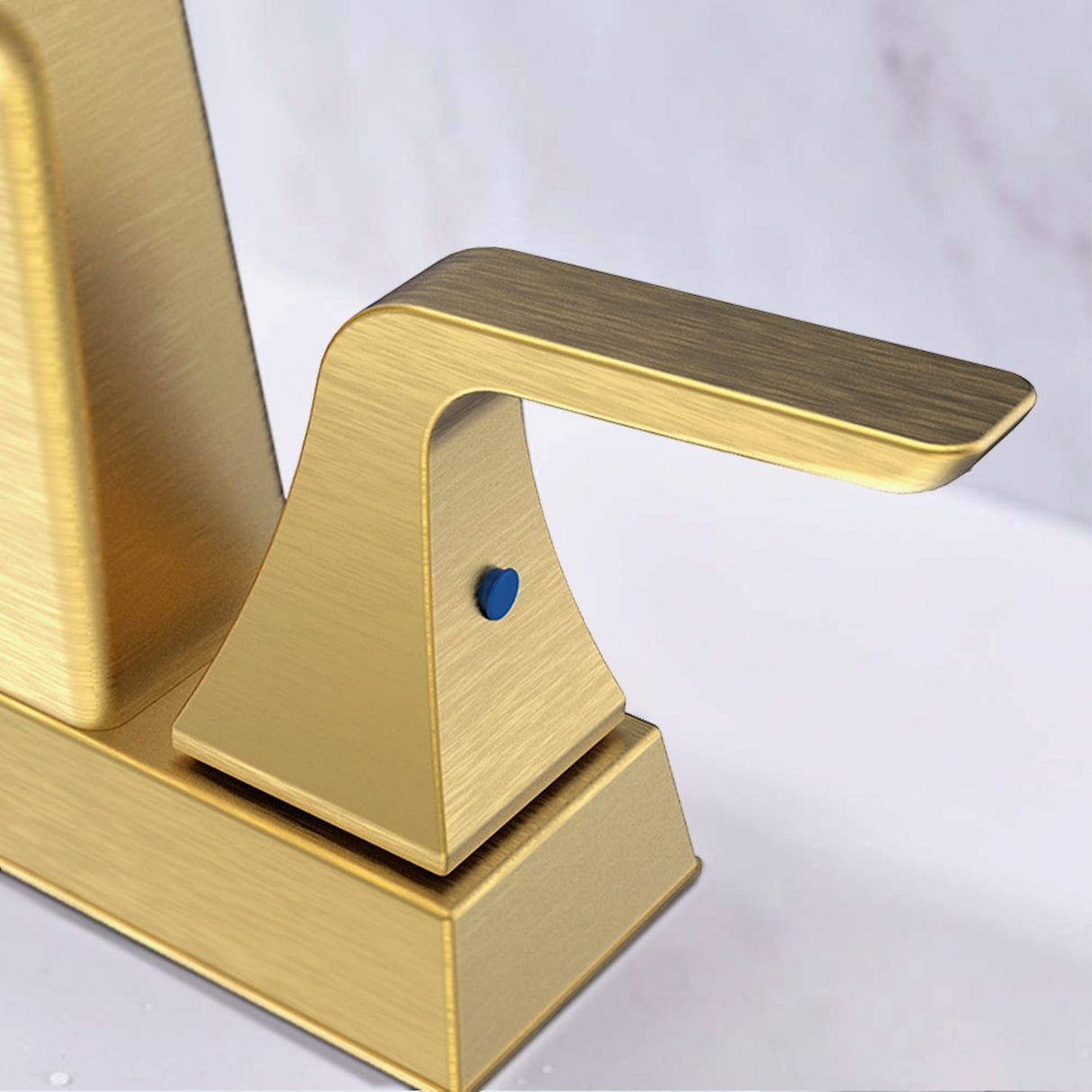 PROOX Double Handle Waterfall Centerset Three Hole Bathroom Sink Faucet with Drain Assembly