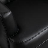 PU Leather Club Chair Black