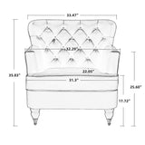 PU Leather Club Chair Black