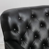 PU Leather Club Chair Black