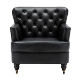 PU Leather Club Chair Black