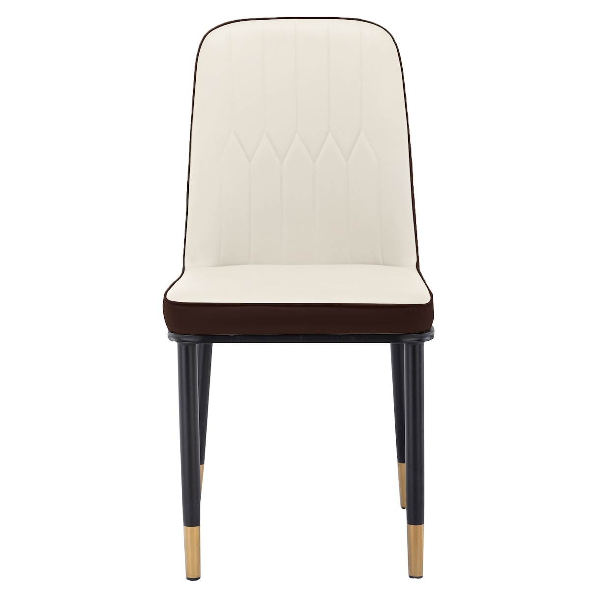 PU Leather Dining Chair Accent Chairs Modern Armless Chairs Side Chairs with Iron Metal Legs for Living Room (Set of 6)
