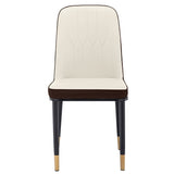 PU Leather Dining Chair Accent Chairs Modern Armless Chairs Side Chairs with Iron Metal Legs for Living Room (Set of 6)