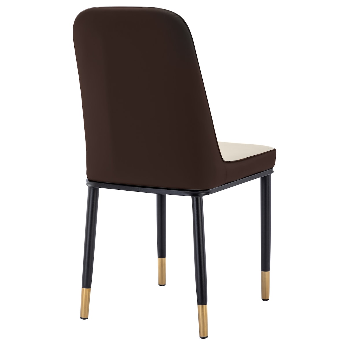 PU Leather Dining Chair Accent Chairs Modern Armless Chairs Side Chairs with Iron Metal Legs for Living Room (Set of 6)