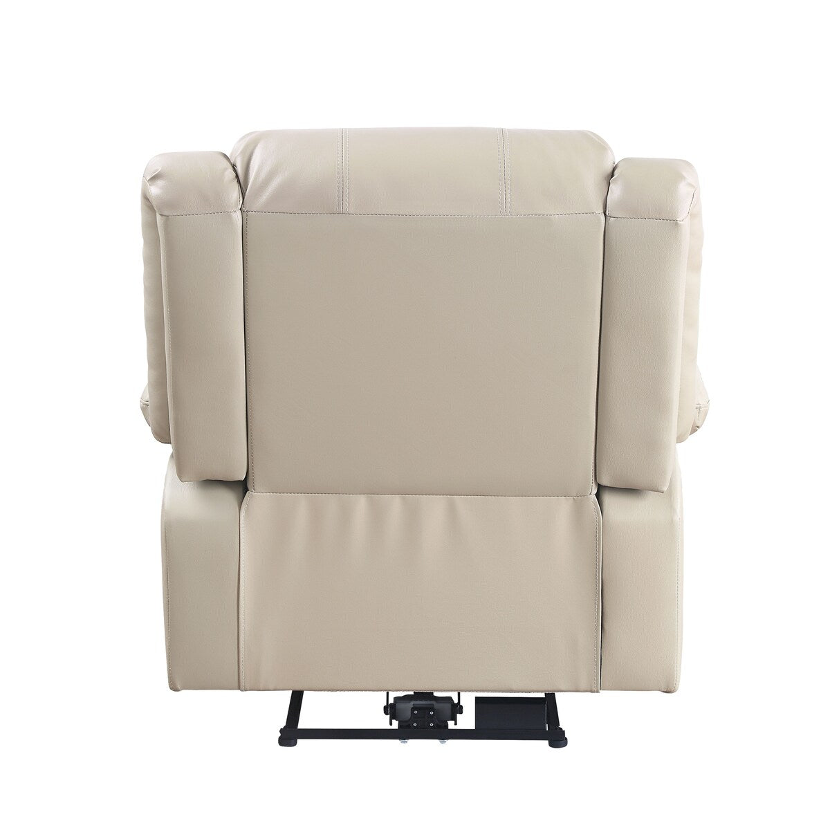 Modern Full of Comfort PU Tight Seat Power Sofa Recliner with USB Port for Living Room or Bedroom for Movie, Beige 12