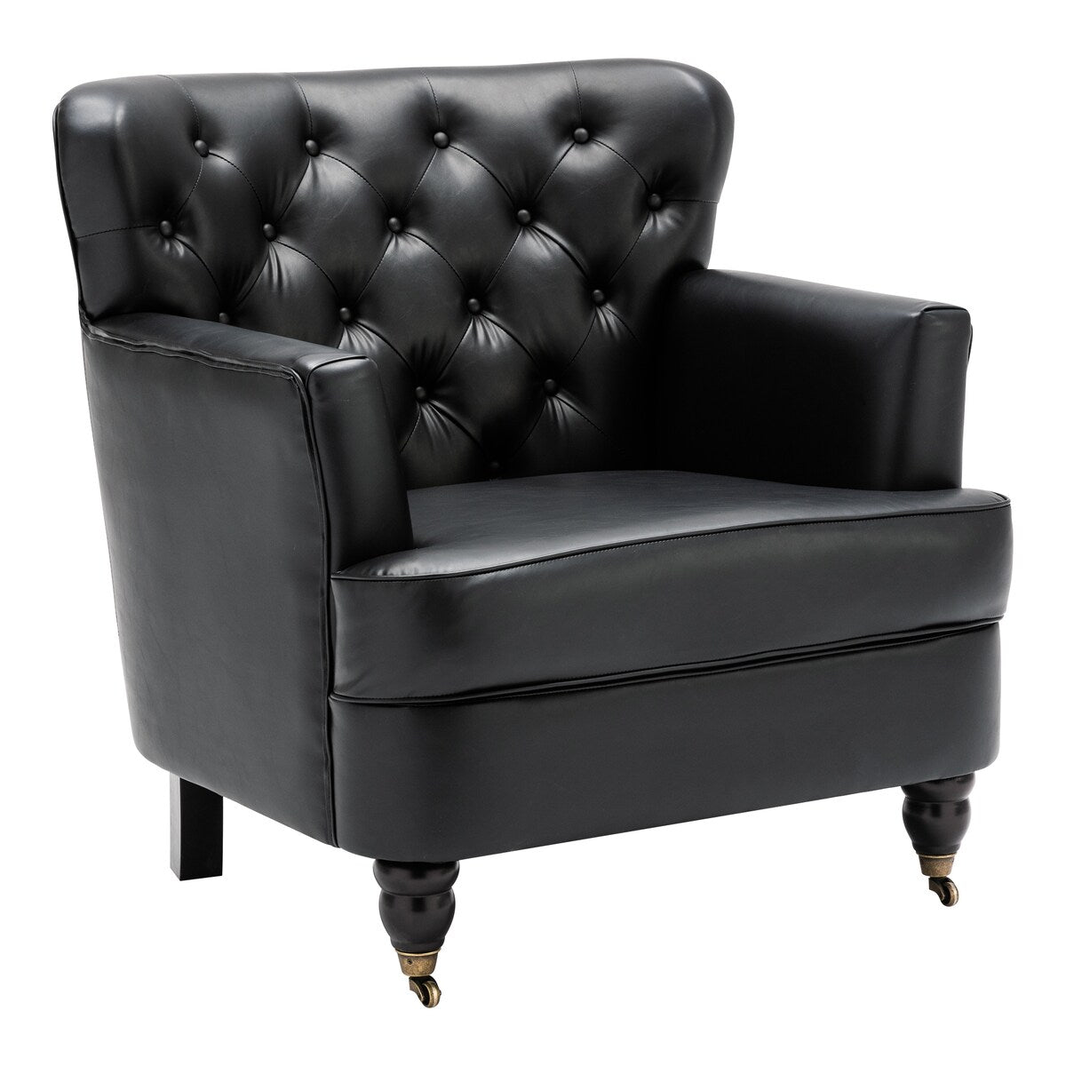 PU leather club chair