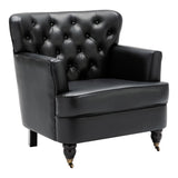 PU leather club chair