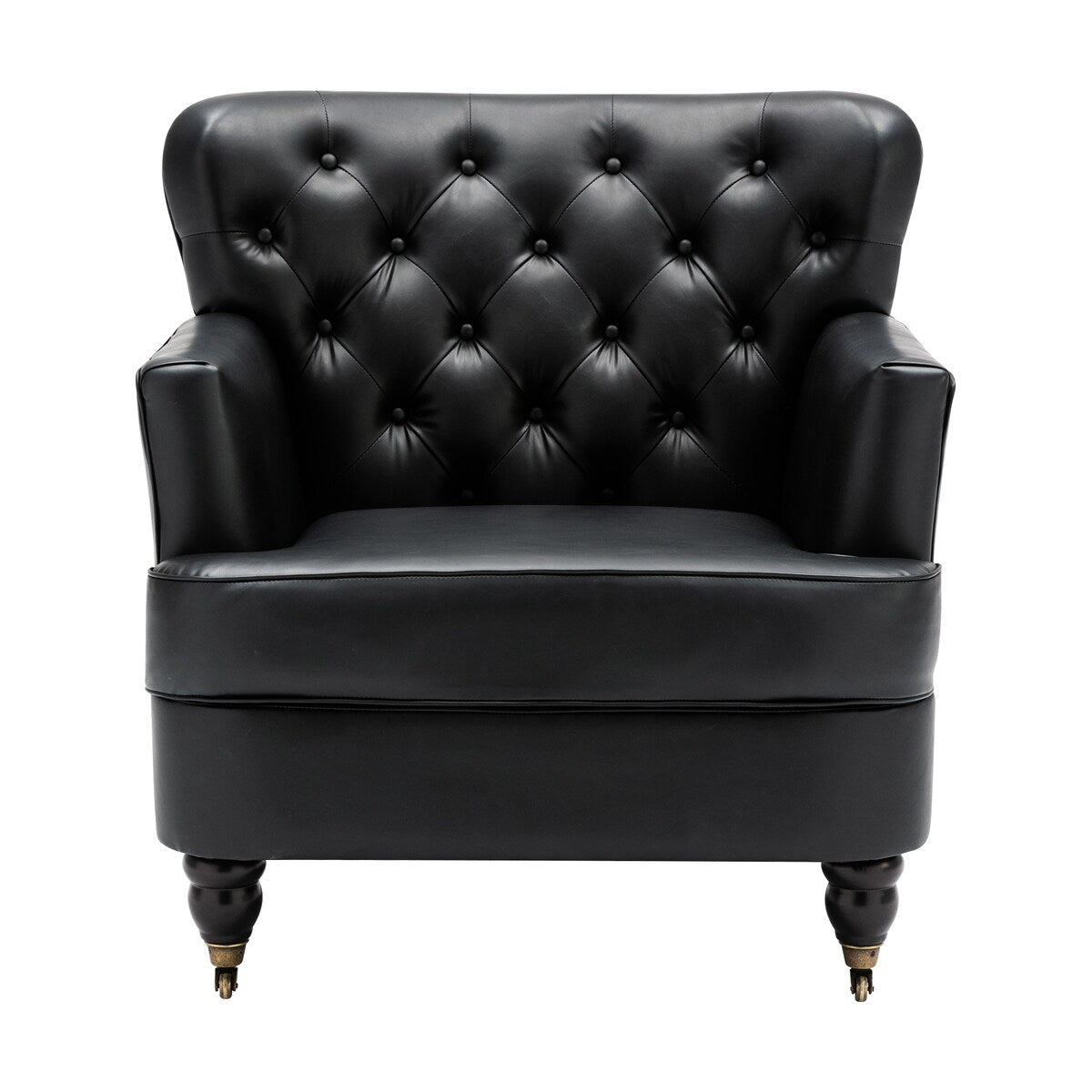 PU leather club chair