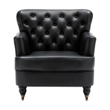 PU leather club chair