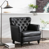 PU leather club chair
