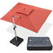 PURPLE LEAF 11ft Square Patio Cantilever Umbrella with Base