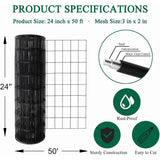 PVC Coated Welded Wire Fence,Garden Border Fencing Metal Wire Mesh for Yard Vegetable Plant Protection Poultry Netting