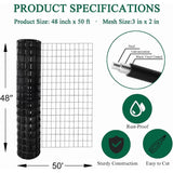 PVC Coated Welded Wire Fence,Garden Border Fencing Metal Wire Mesh for Yard Vegetable Plant Protection Poultry Netting