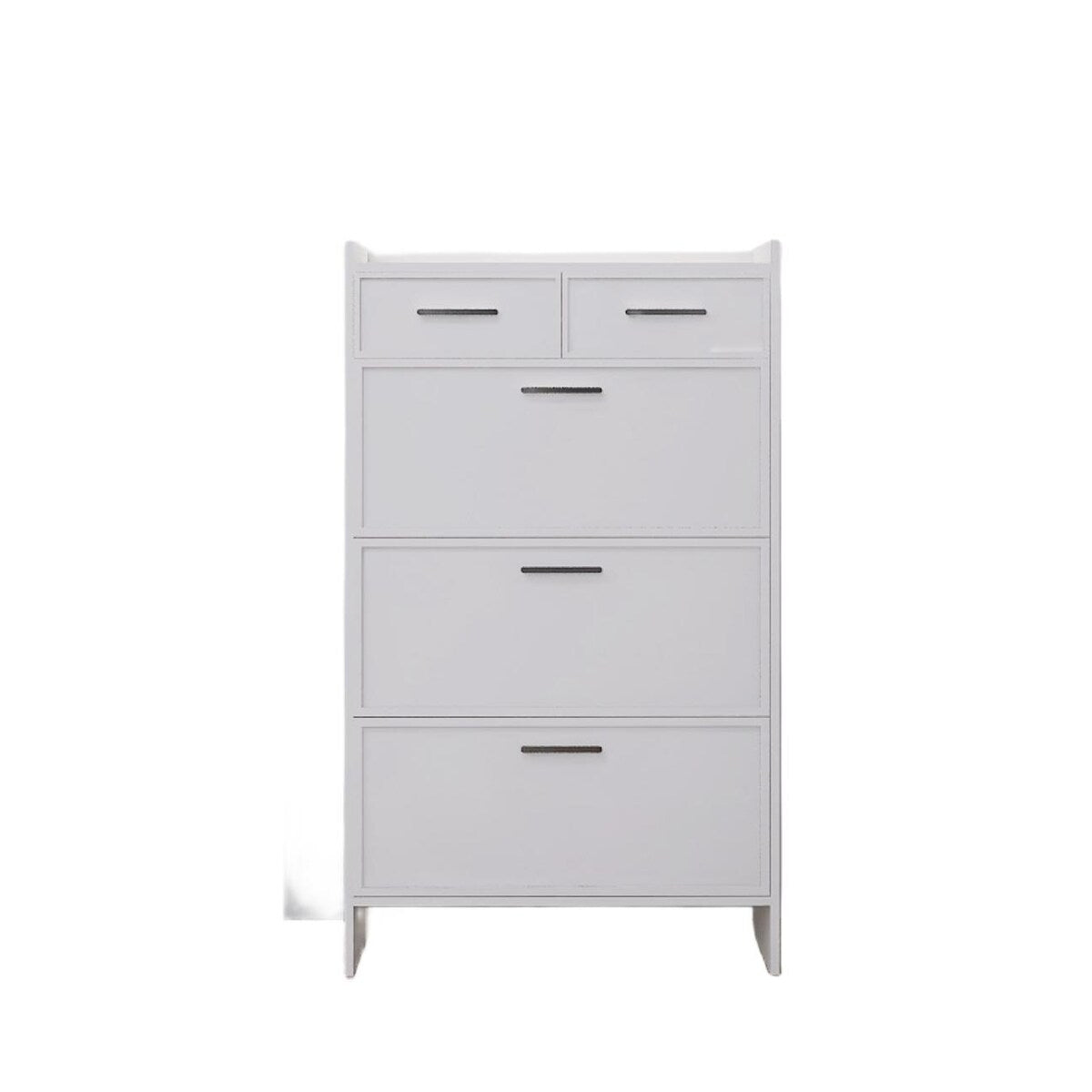 PVC Surface Shaker Shape Door Shoe Rack 3 Doors Shoe Cabinet
