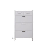 PVC Surface Shaker Shape Door Shoe Rack 3 Doors Shoe Cabinet