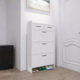 PVC Surface Shaker Shape Door Shoe Rack 3 Doors Shoe Cabinet