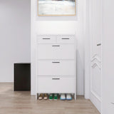 PVC Surface Shaker Shape Door Shoe Rack 3 Doors Shoe Cabinet